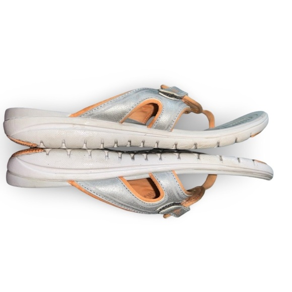 Ryka Womens Size 11 Flip Flop Sandals Silver and Orange - Picture 4 of 7